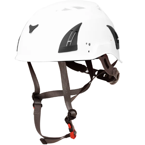 Der EASi Tec Komfort Schutzhelm mit Kinnriemen – Schützt bei Arbeiten in Höhen vor gefährlichen Anprallverletzungen.